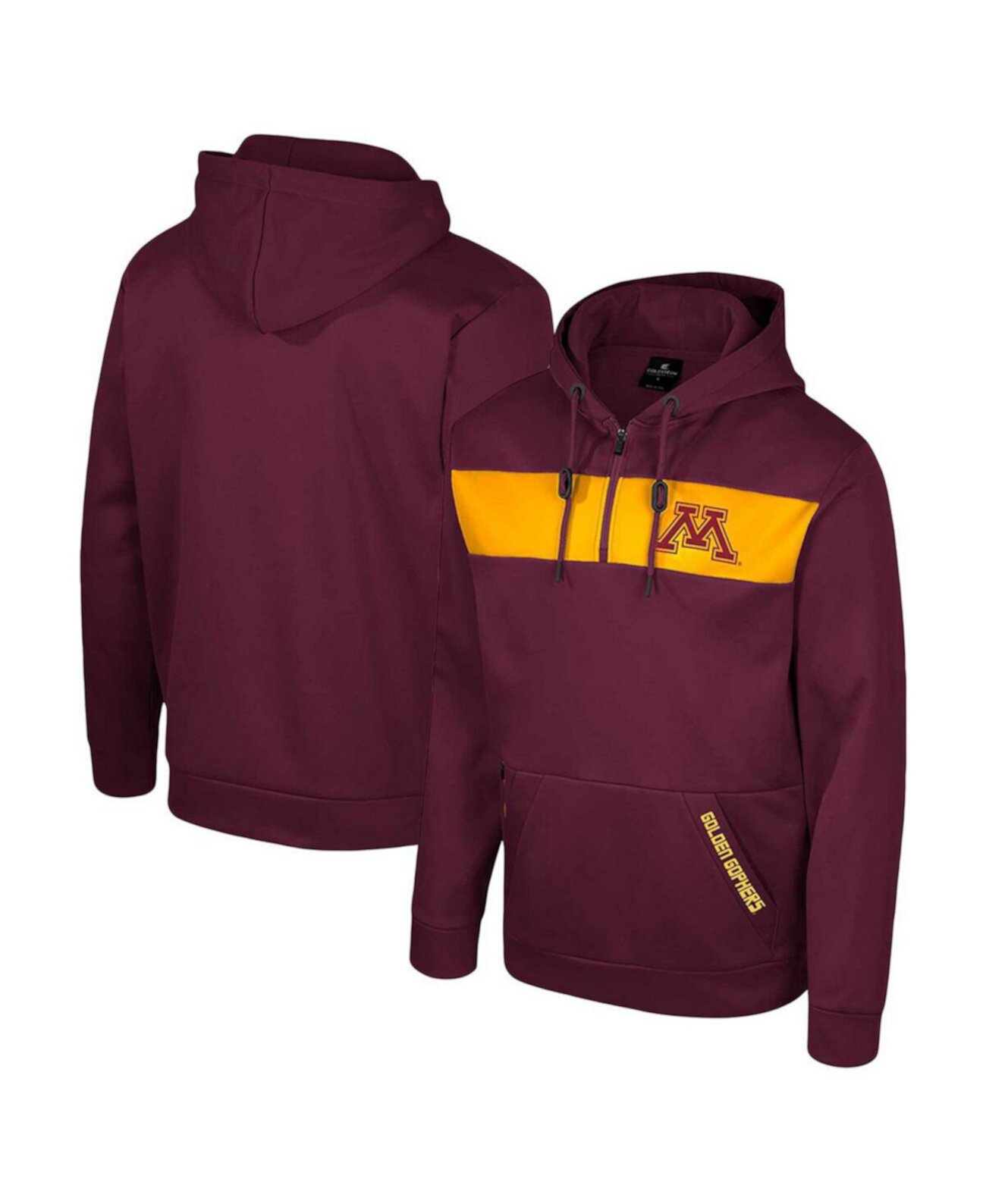 Мужское Худи Colosseum Maroon Minnesota Golden Gophers Quarter-Zip Colosseum