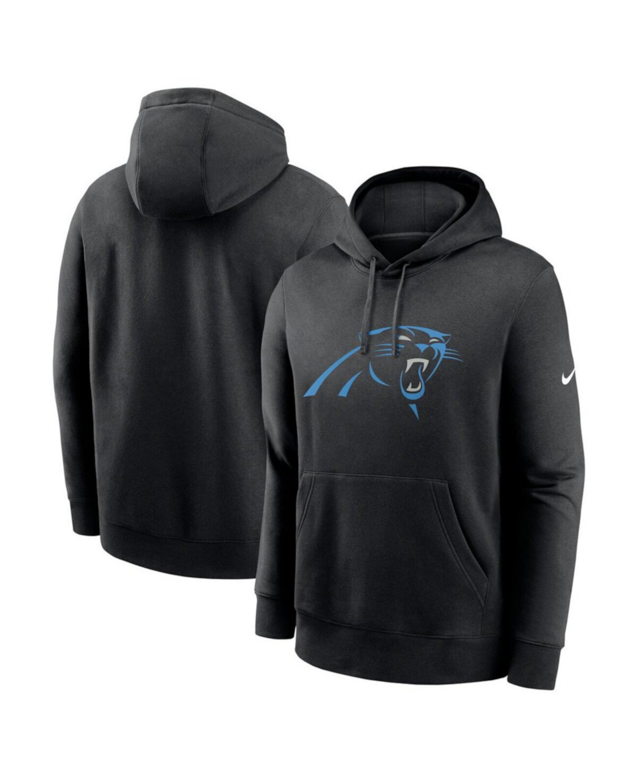 Men's Black Carolina Panthers Club Logo Pullover Hoodie Nike