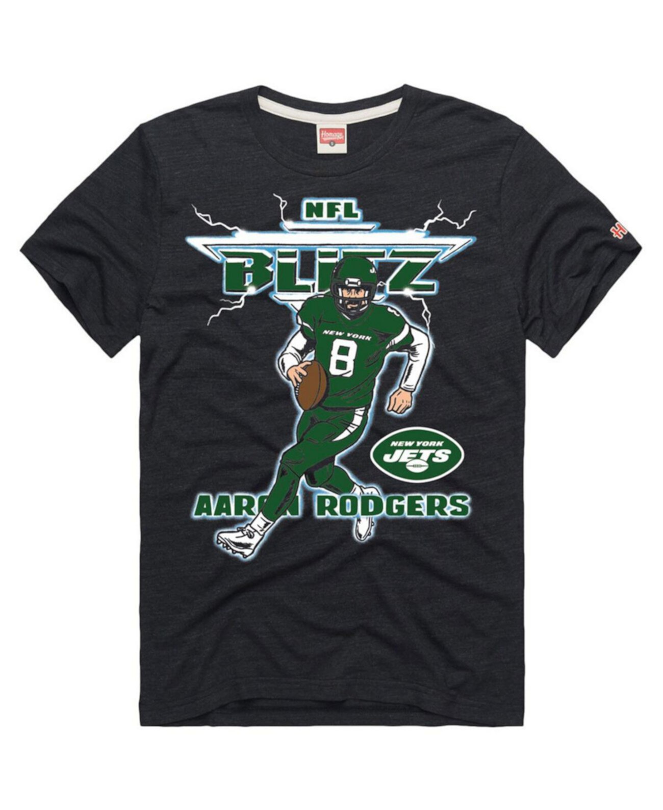 Мужская Джерси Homage Aaron Rodgers Green New York Jets Homage