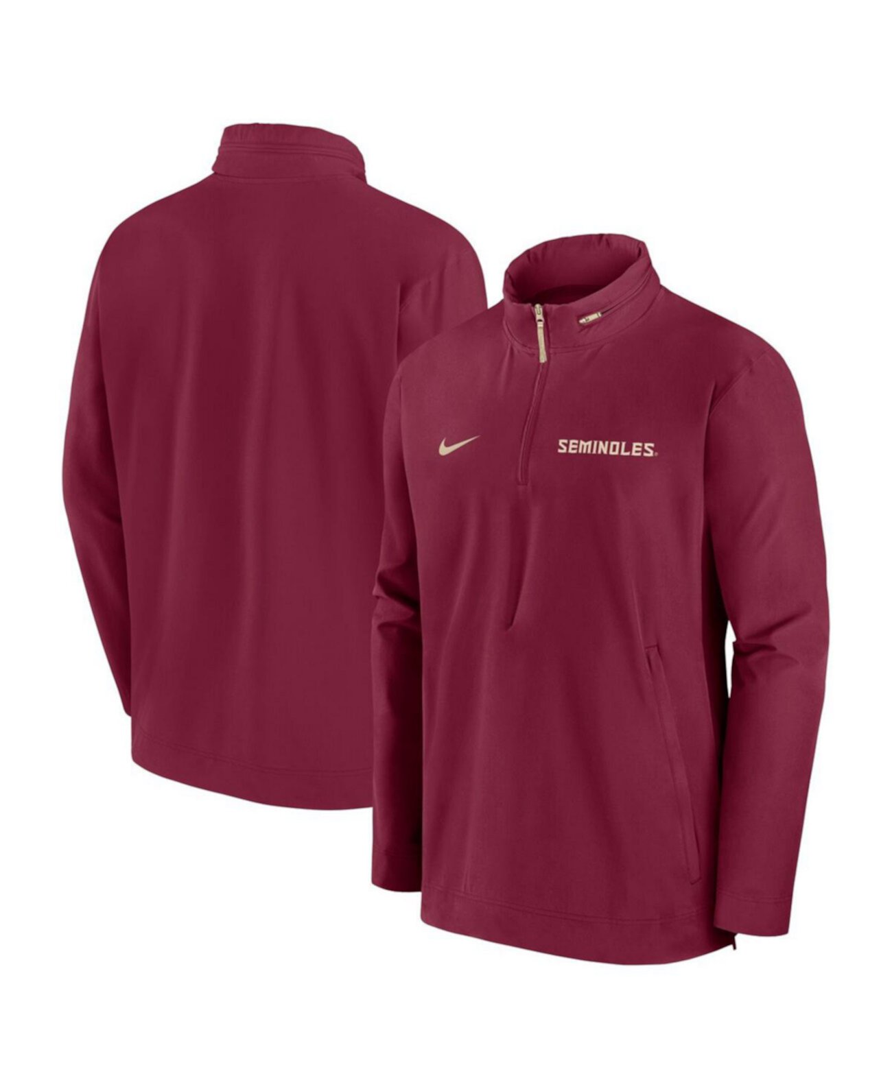 Мужская Повседневная куртка Nike Florida State Seminoles Sideline Coaches Quarter-Zip Nike