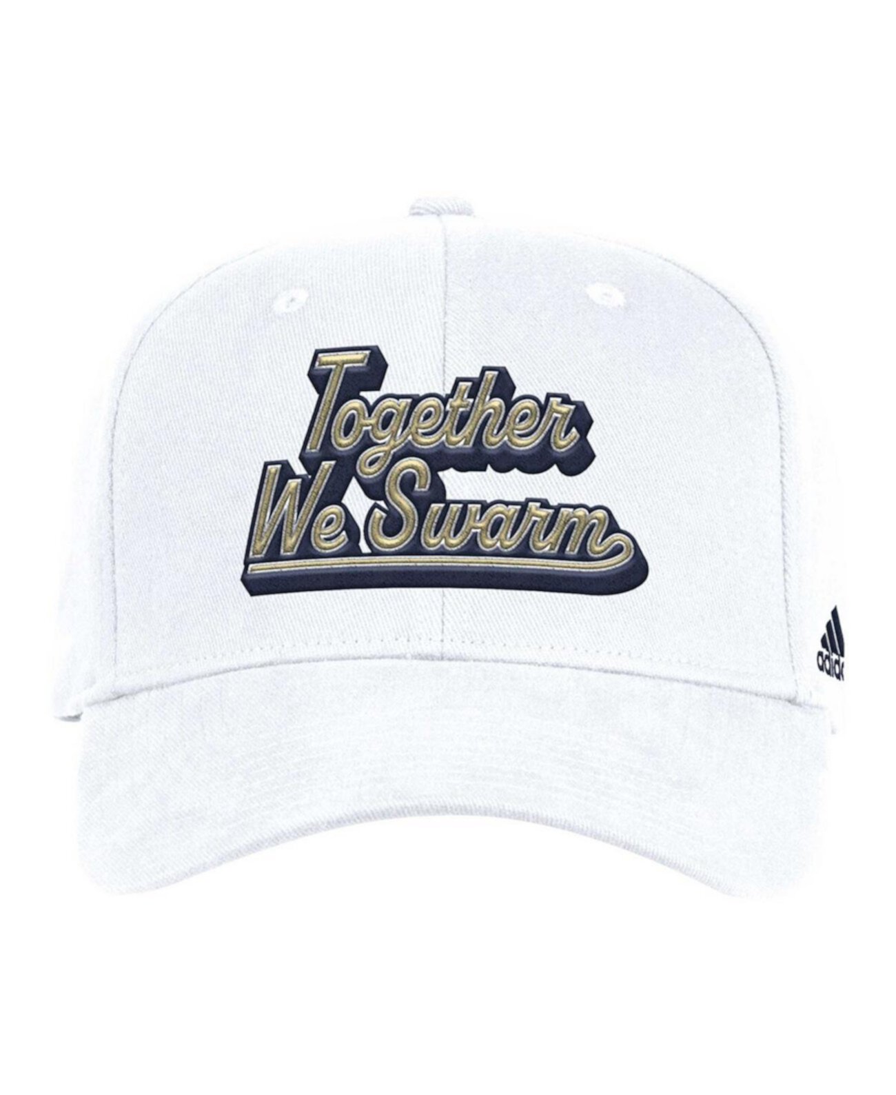 Men's White Georgia Tech Yellow Jackets Chant Flex Hat Adidas