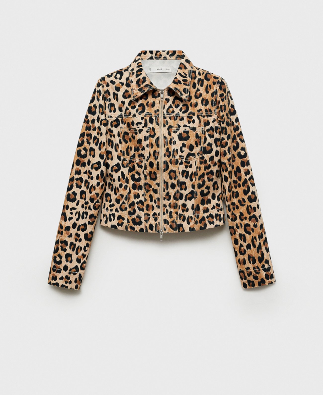 Women's Double Zipper Leopard-Print Jacket MANGO