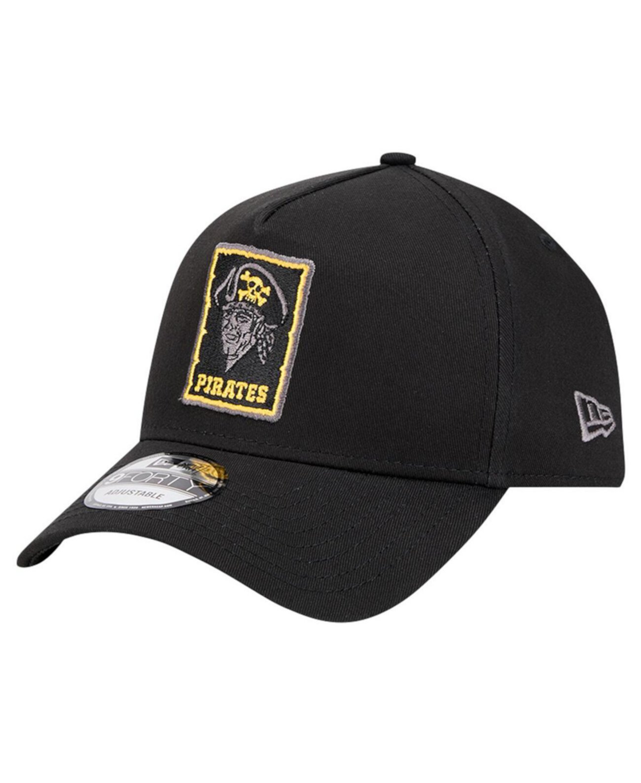 Men's Black Pittsburgh Pirates Tonal Pop 9FORTY A-Frame Adjustable Hat New Era