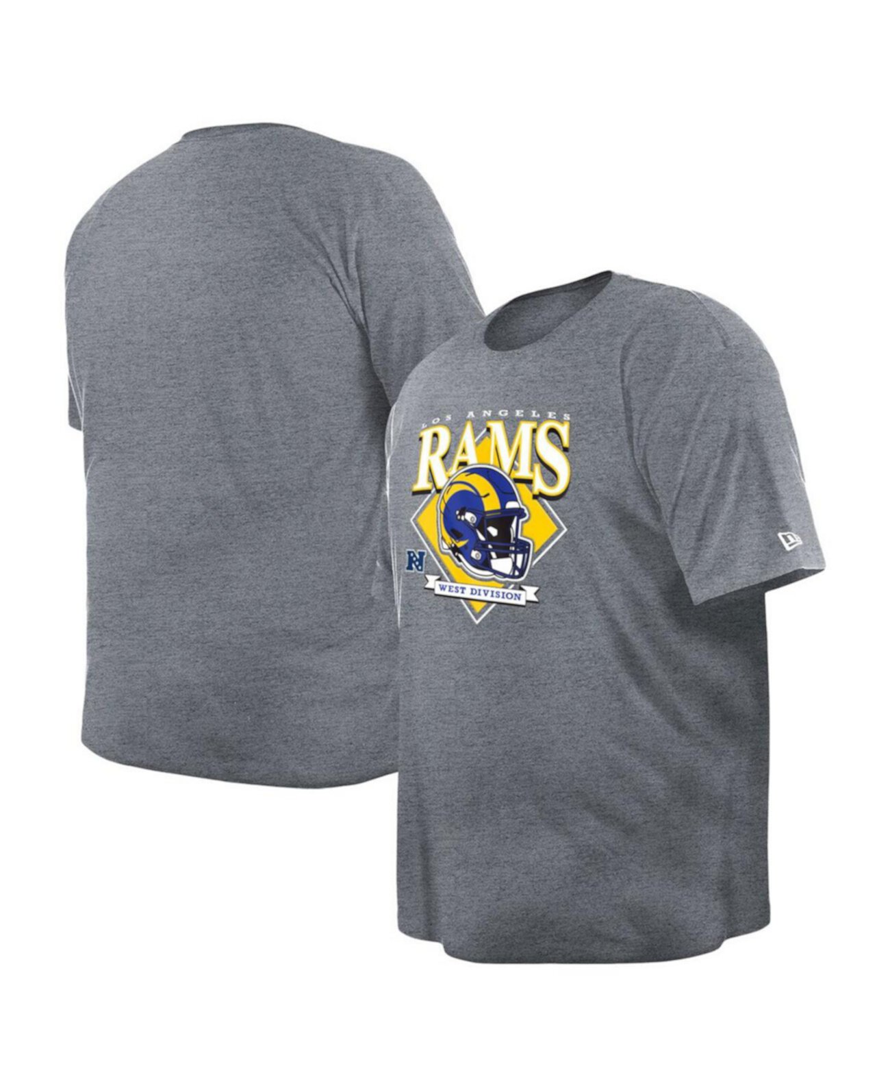 Мужская Джерси New Era Серый Los Angeles Rams Big Tall Helmet T-Shirt New Era