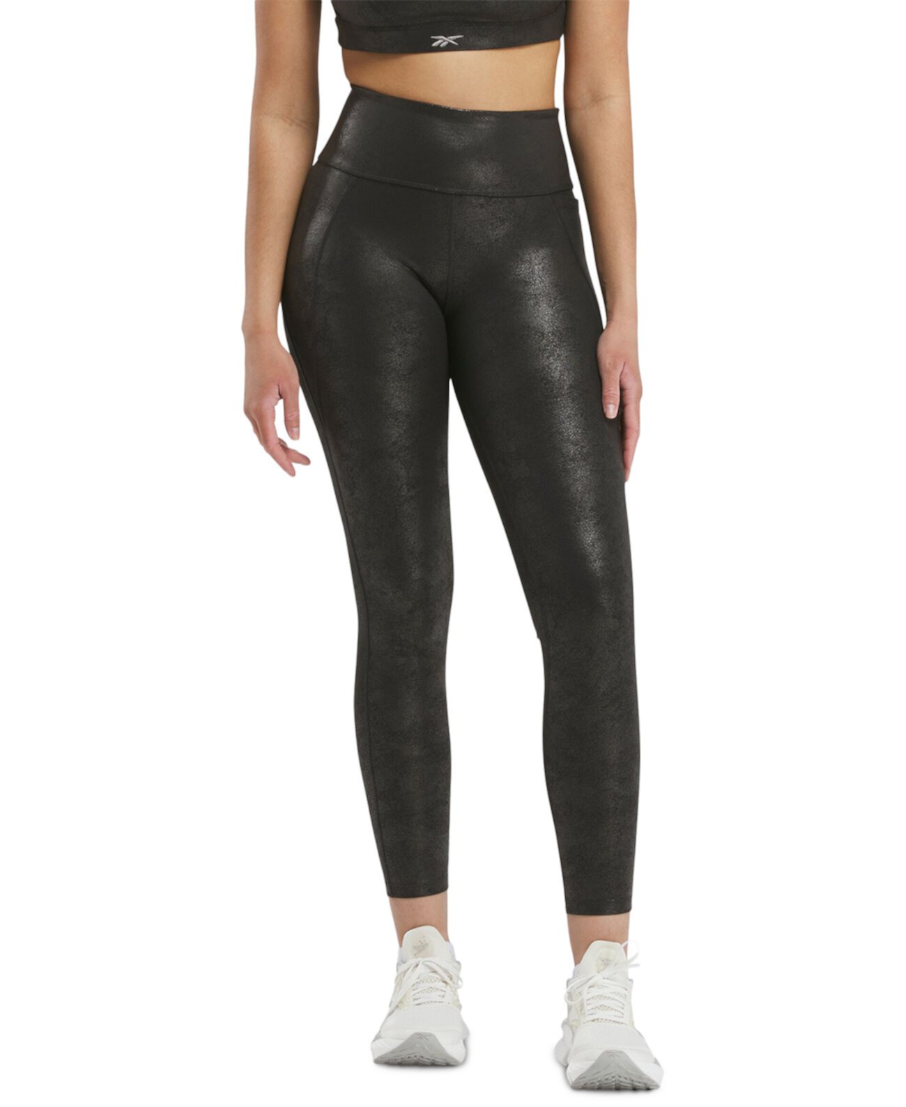 Women's Lux Faux Leather High Rise Leggings Reebok