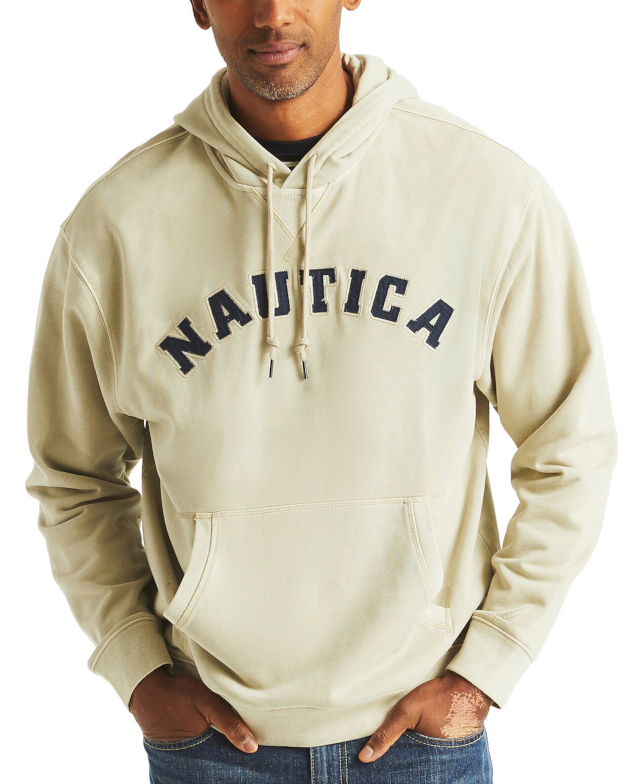 Мужская Толстовка Nautica Relaxed Fit Garment Dyed Terry Logo Hoodie Nautica