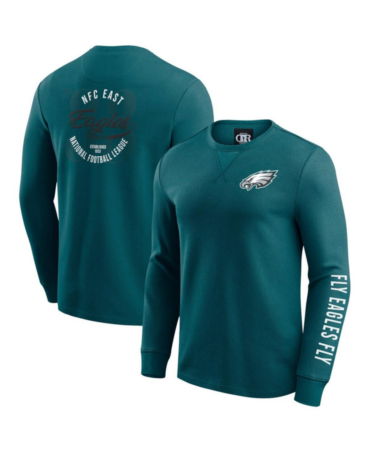 Мужская Джерси Fanatics Philadelphia Eagles Washed Waffle-Knit Long Sleeve T-Shirt Fanatics