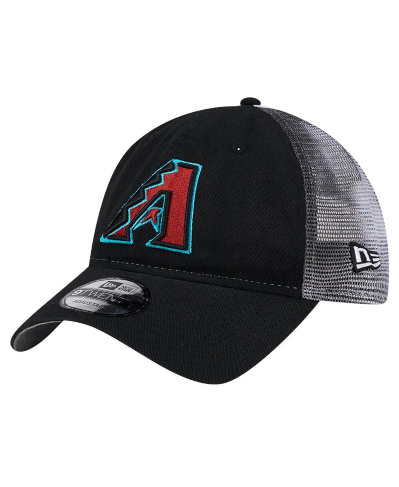 Men's Black Arizona Diamondbacks Team Slick Trucker 9TWENTY Adjustable Hat New Era