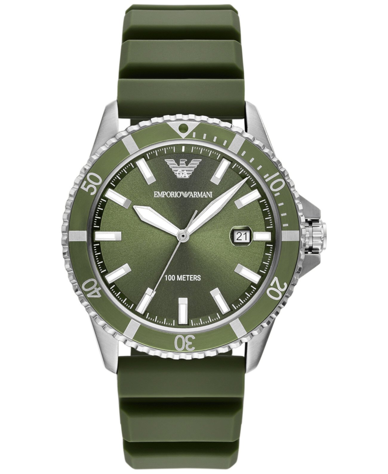 Механические часы Emporio Armani Sea Explorer Зеленые Emporio Armani