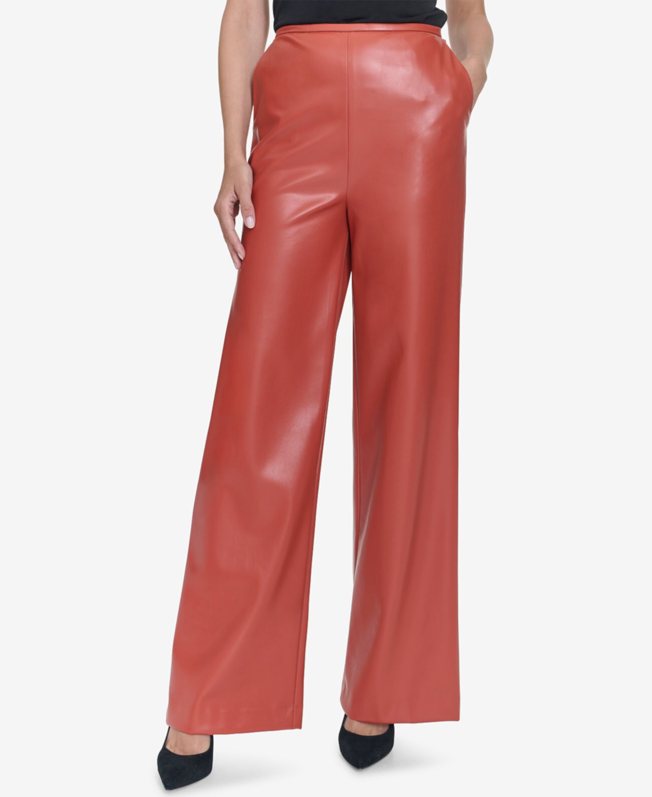 Женские Повседневные брюки Halston Из кожзама Halston