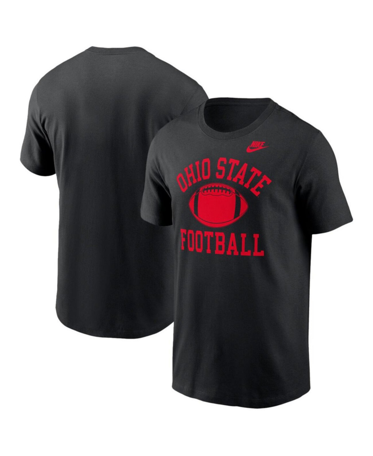 Мужская футболка черная Nike Legacy Icon Ohio State Buckeyes, 100% хлопок, короткие рукава Nike