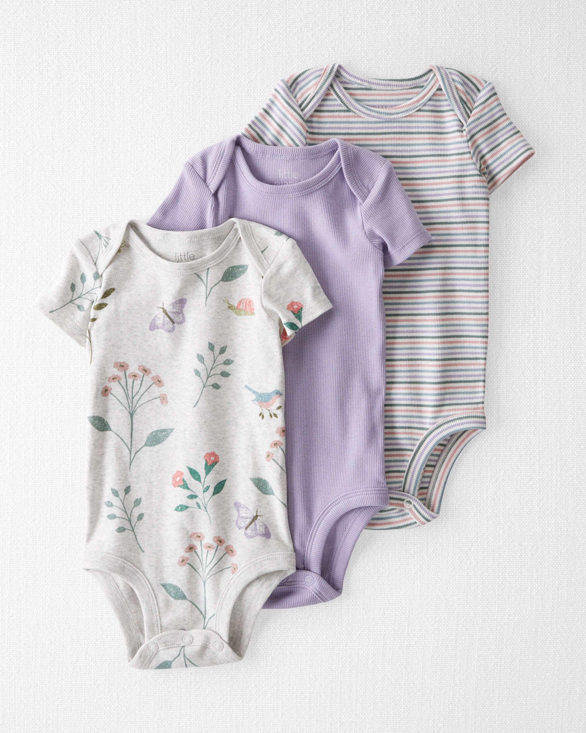 Детские Боди Carter's 3-Pack Organic Cotton Rib Carter's