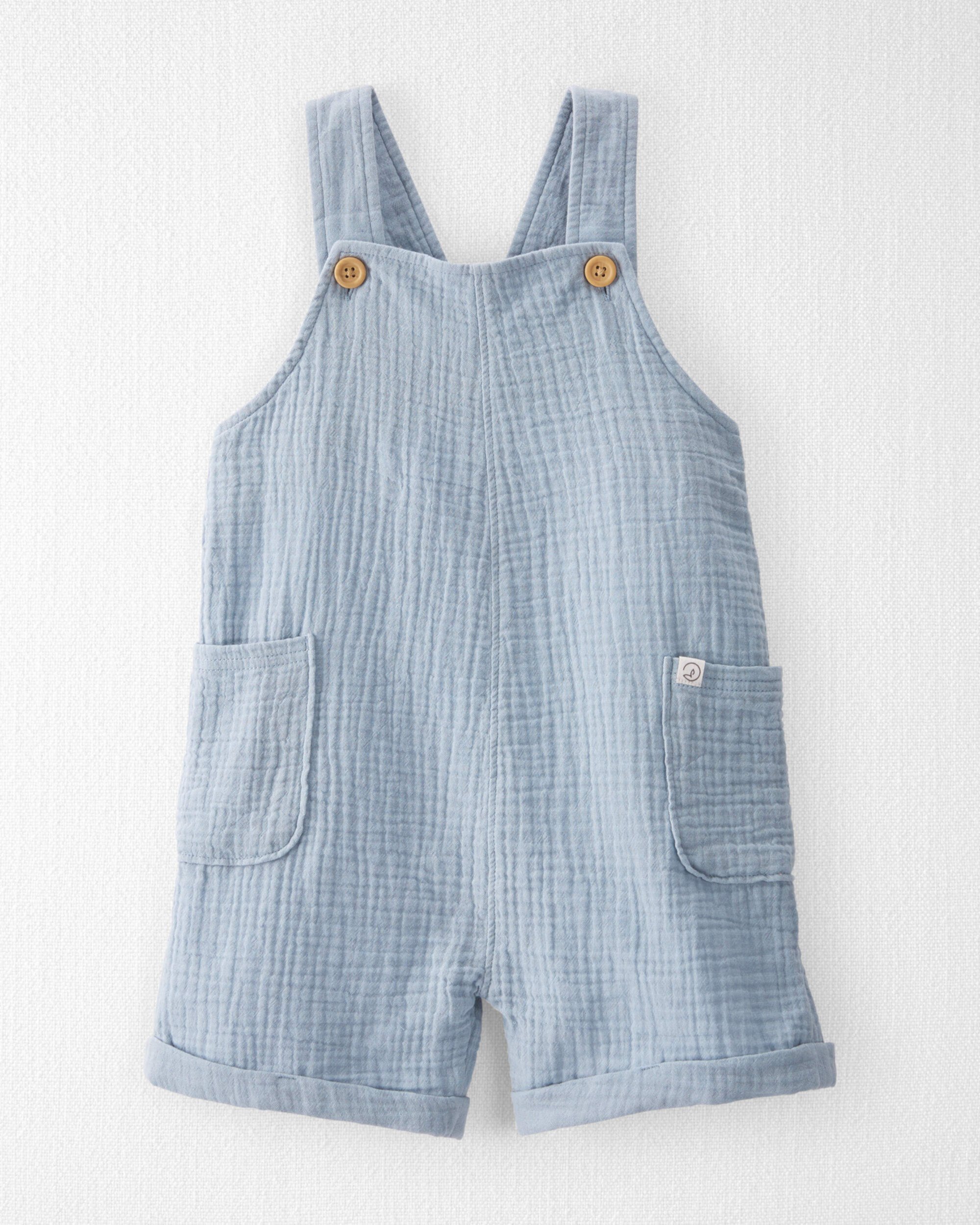 Детские Комбинезоны Carter's Organic Cotton Gauze Shortalls in Seal Blue Carter's