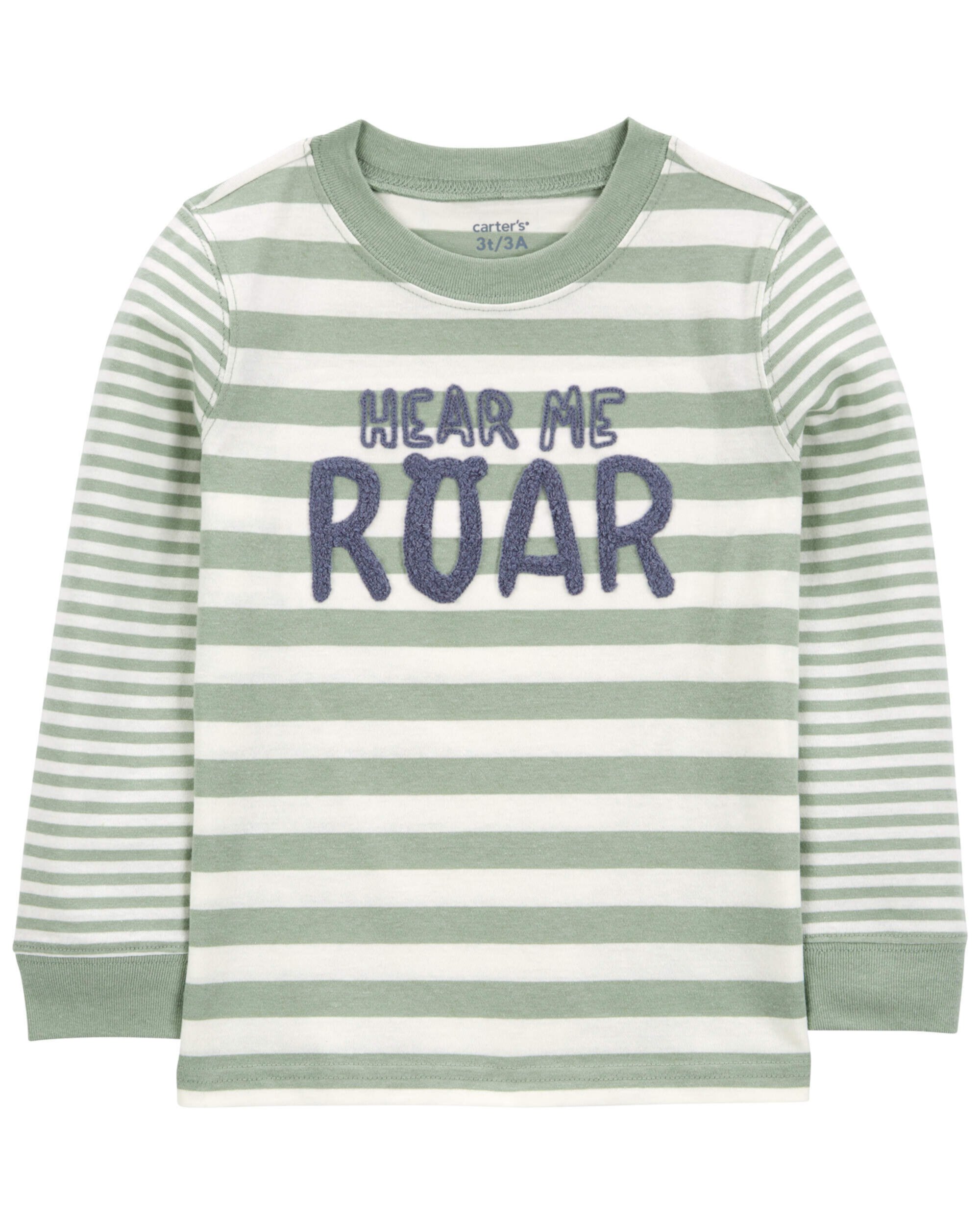 Детская Футболка Carter's Baby Hear Me Roar Striped Graphic Tee Carter's