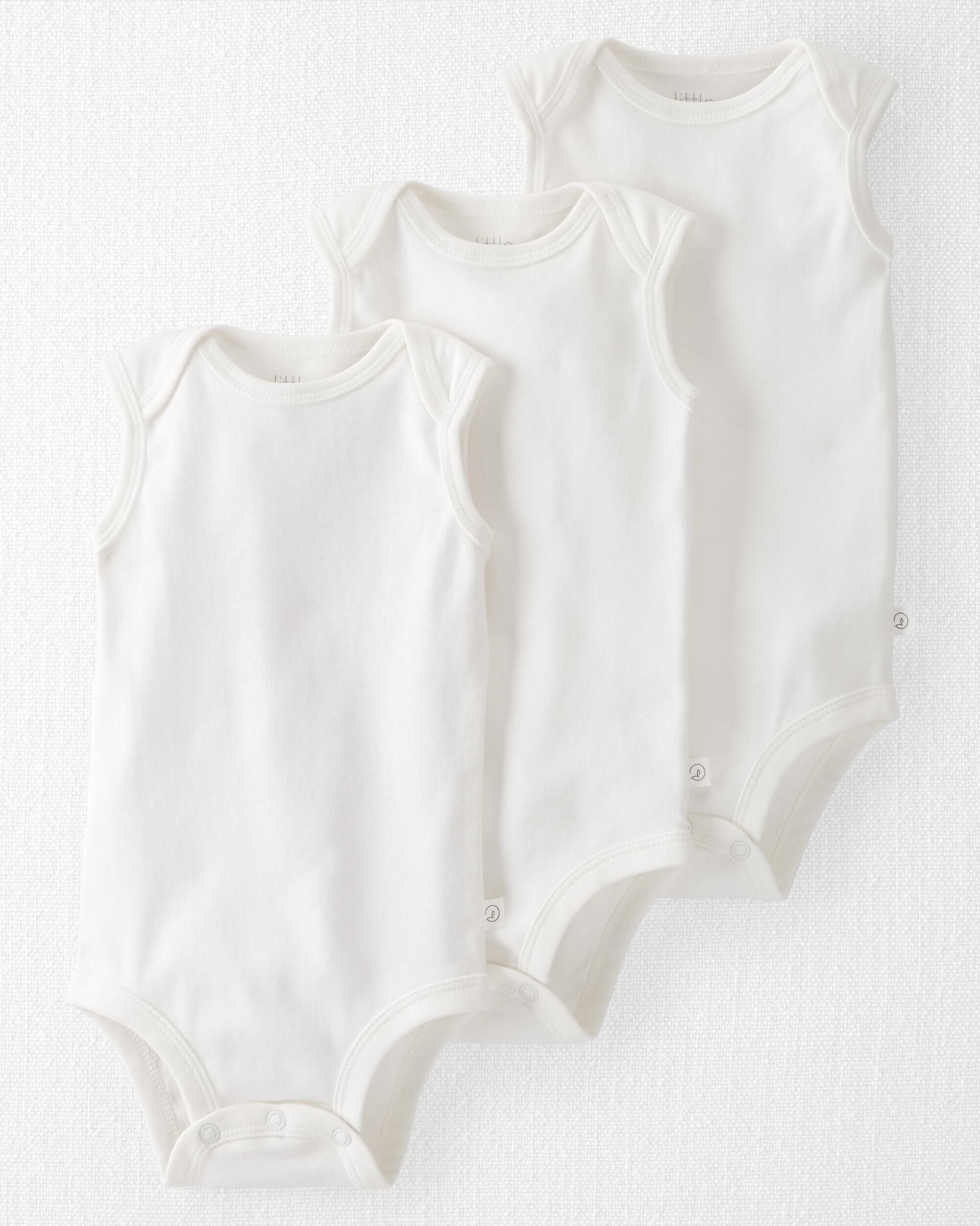 Кунжутные Детские боди Carter's 3-Pack Organic Cotton Bodysuits Carter's