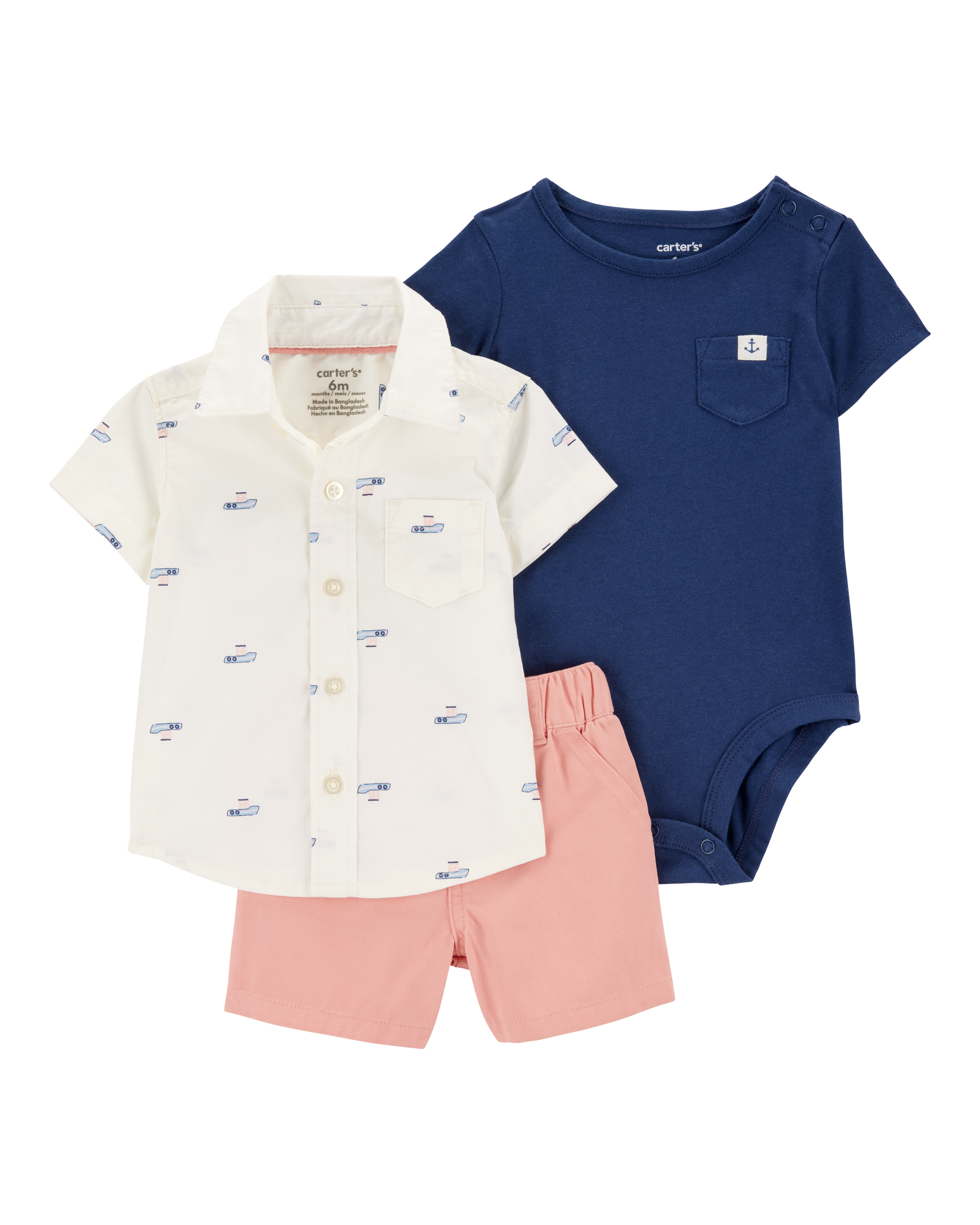 Детский Комплект Одежды Carter's 3-Пiece Boat Outfit Set Carter's