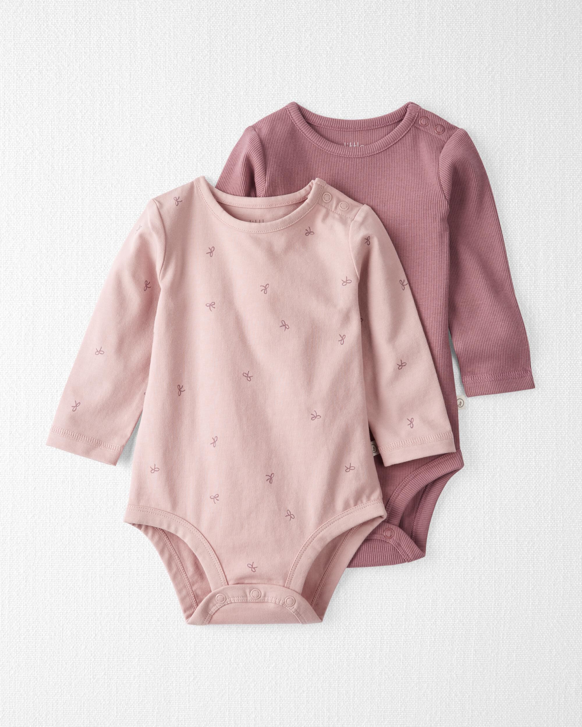 Детские Боди Carter's 2-Pack Organic Cotton Rib с Бантами Carter's