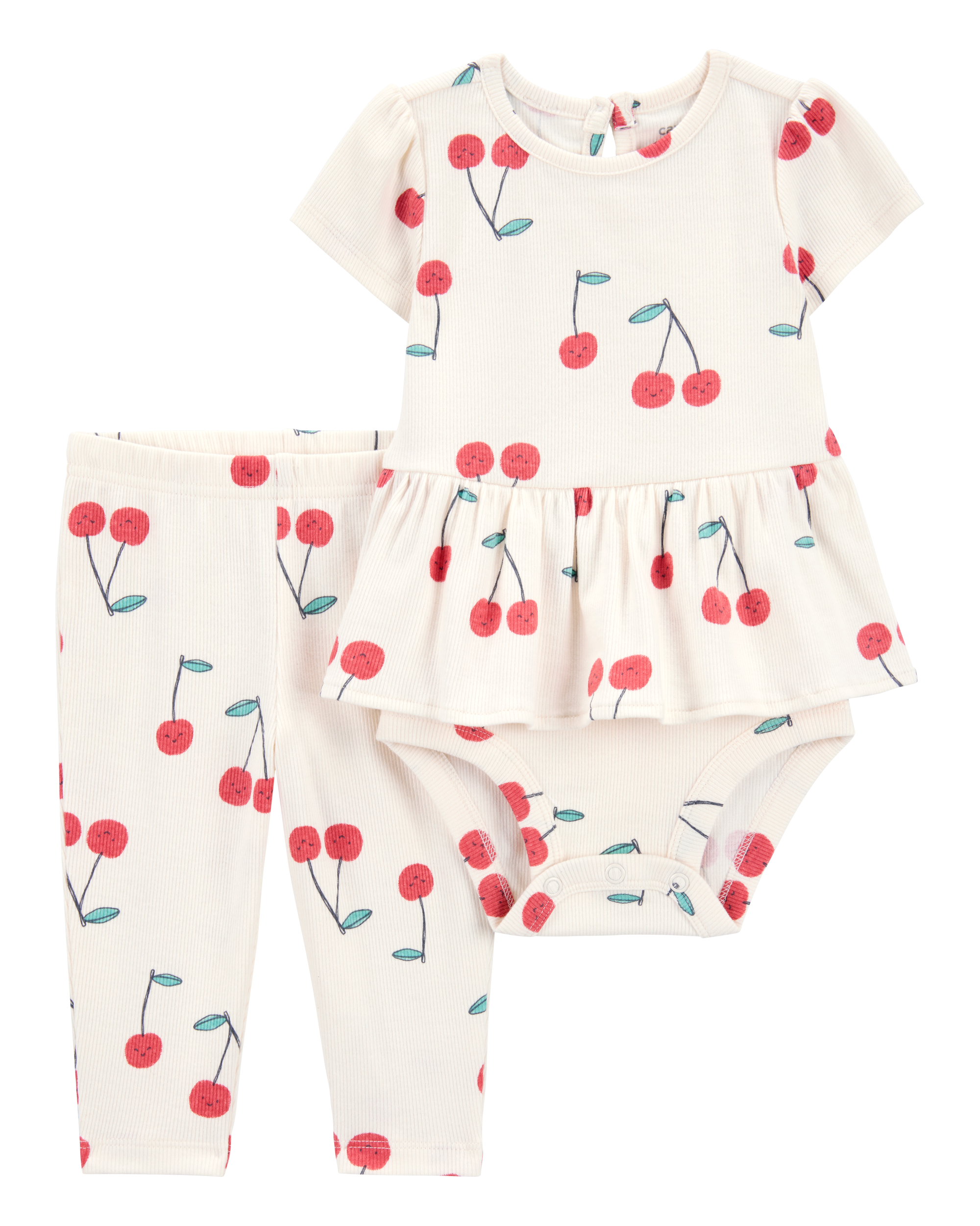 Детский Комплект Одежды Carter's Cherry Peplum Bodysuit Pant Set Carter's