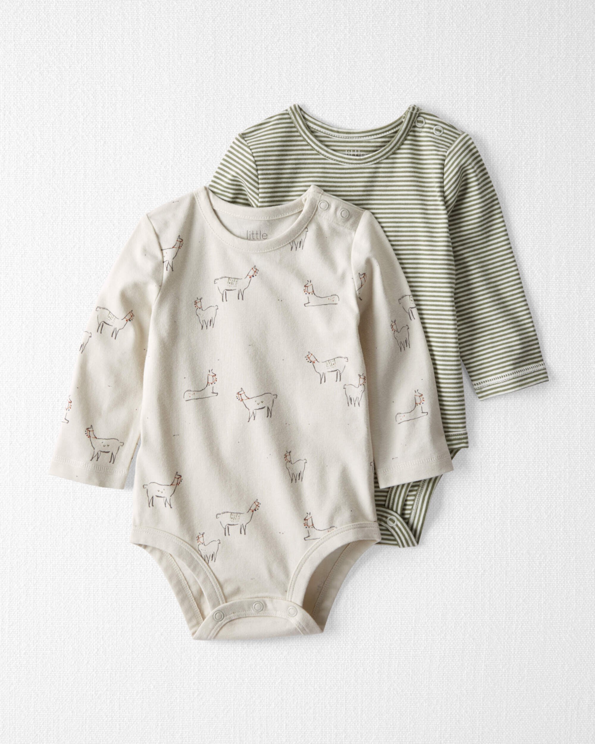 Детские боди Carter's 2-Pack Organic Cotton Rib Carter's