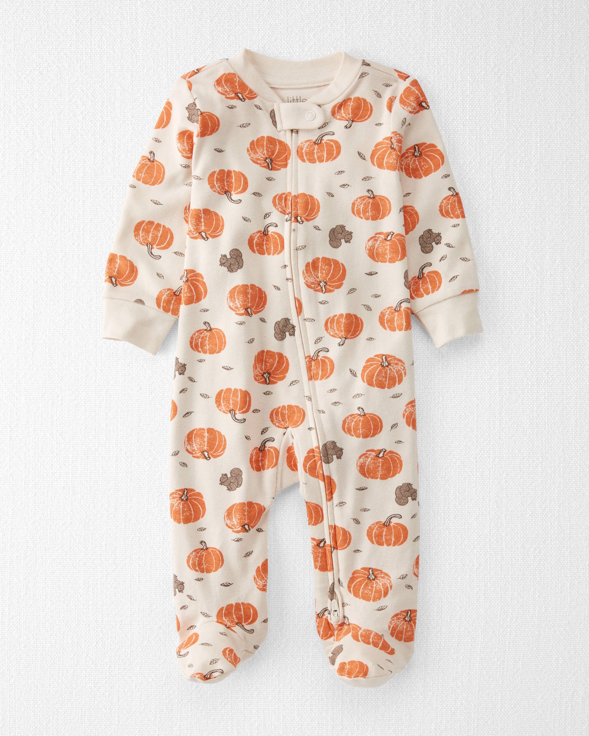 Детские Пижамы Carter's Organic Cotton Sleep & Play в распечатке урожая тыквы Carter's