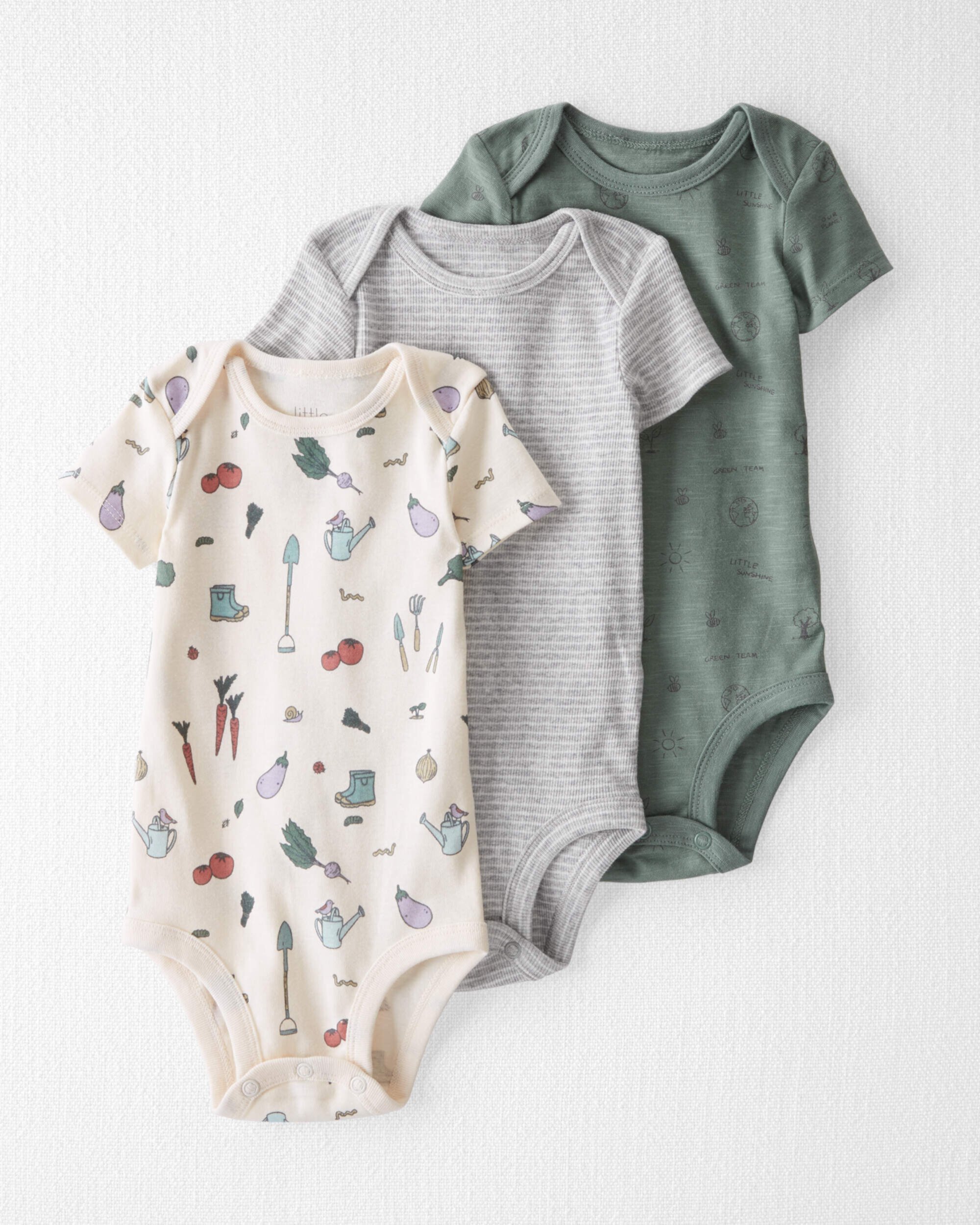 Детские Боди Carter's 3-Pack Organic Cotton Rib Carter's