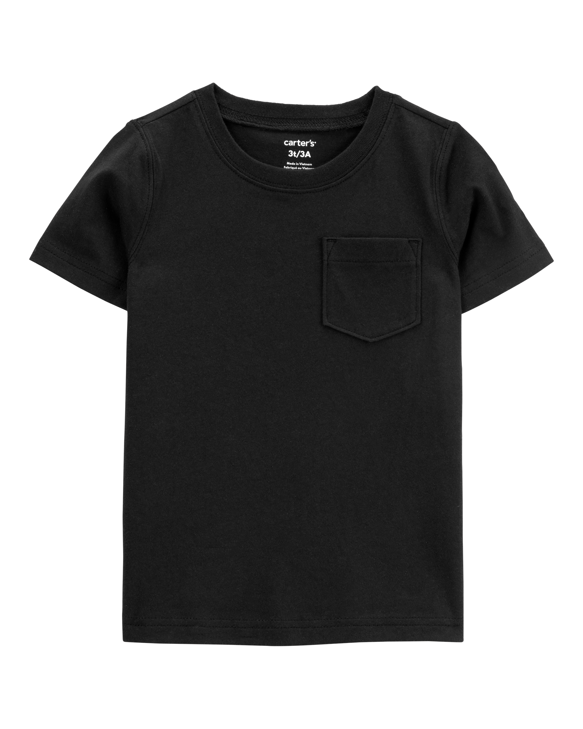 Детская Футболка Carter's Baby Solid Woven Short-Sleeve - Черный Carter's