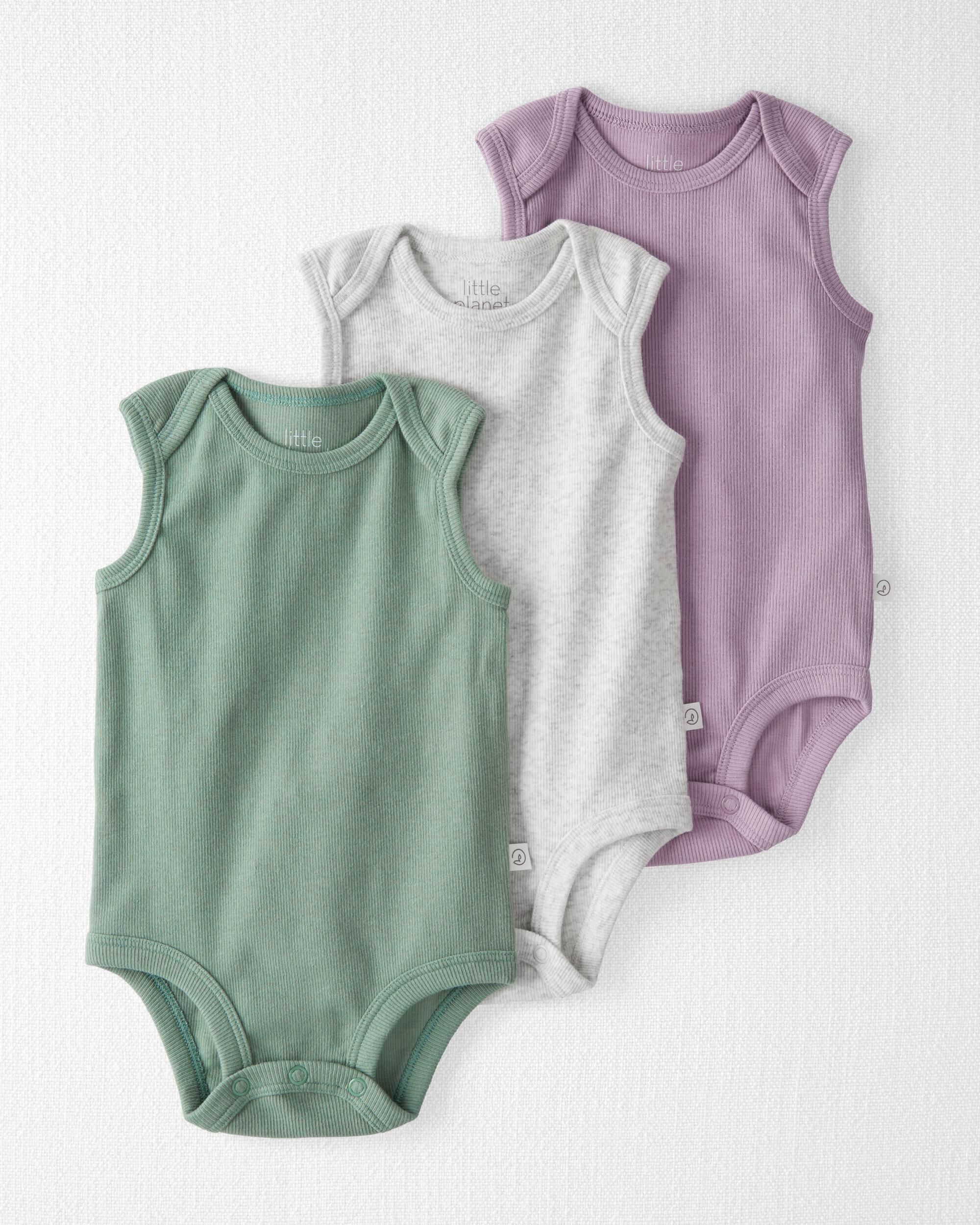 Детские боди Carter's 3-Pack Organic Cotton Rib Carter's