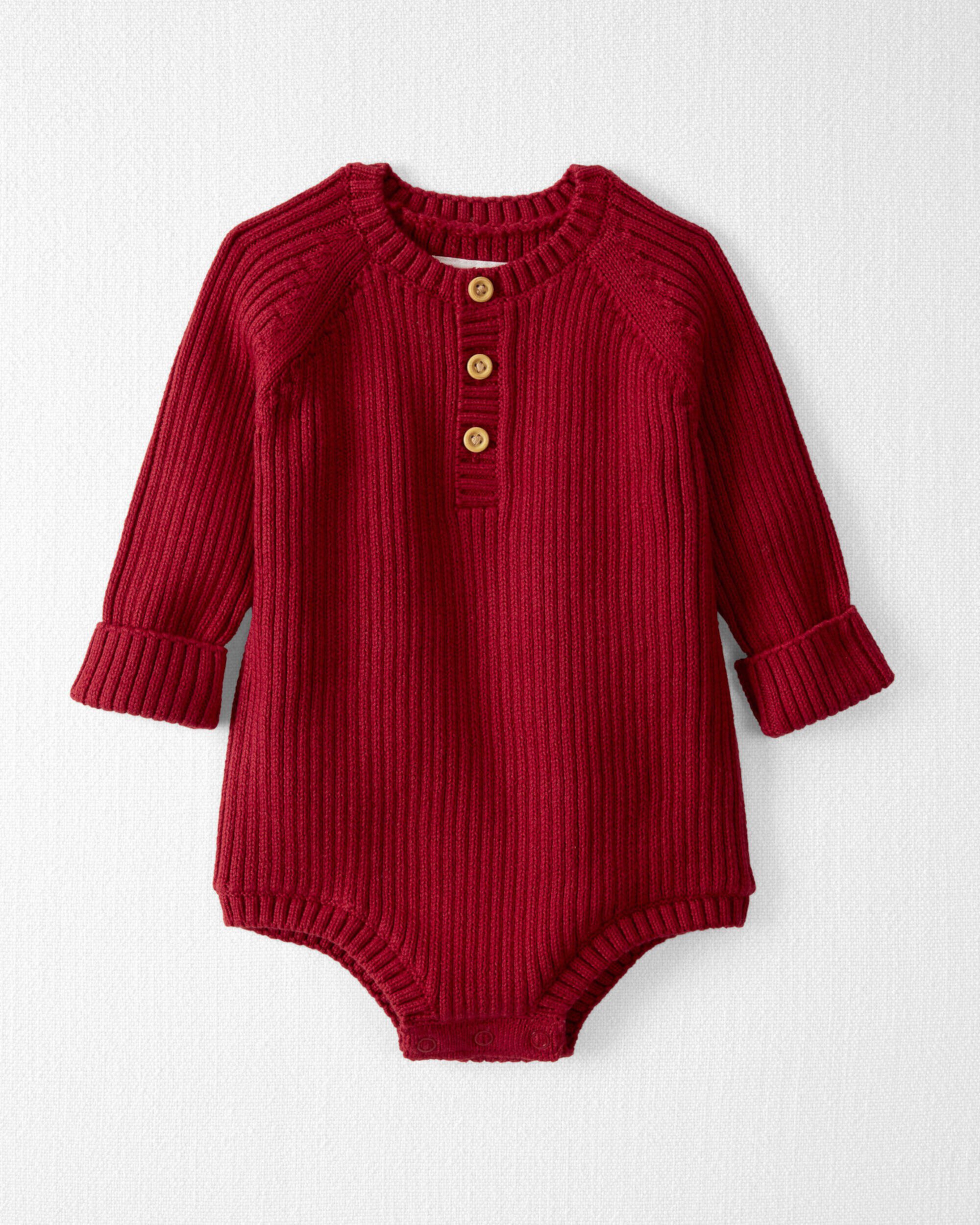 Детское Боди Carter's Baby Organic Cotton Rib Sweater Knit Bubble Carter's