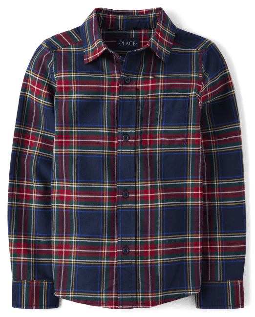 Детская рубашка The Children's Place Plaid Oxford The Children`s Place