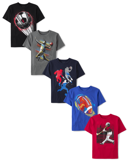 Boys Sports Graphic Tee 5-Pack The Children`s Place