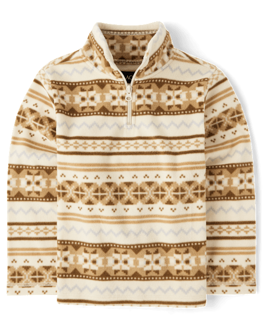 Детская Толстовка The Children`s Place Boys Print Microfleece Half Zip Pullover The Children`s Place