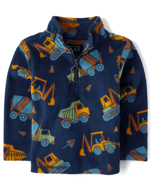 Toddler Boys Print Microfleece Half Zip Pullover The Children`s Place