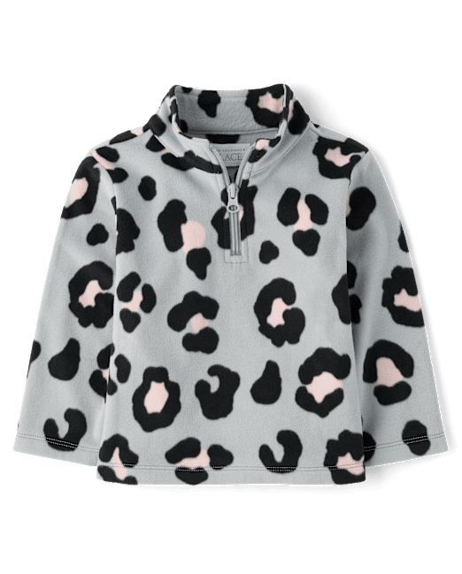 Toddler Girls Print Microfleece Half Zip Pullover The Children`s Place