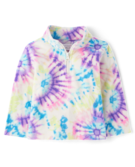 Toddler Girls Print Microfleece Half Zip Pullover The Children`s Place