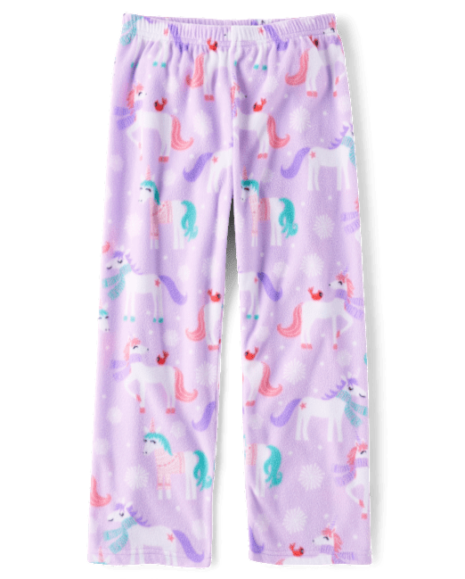 Girls Unicorn Microfleece Pajama Pants The Children`s Place