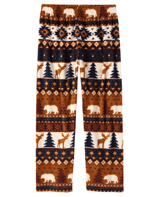 Boys Bear Fairisle Microfleece Pajama Pants The Children`s Place