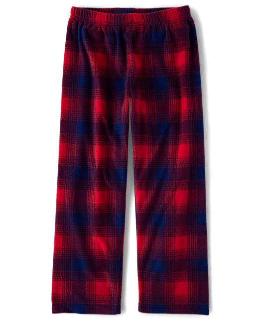 Unisex Kids Plaid Microfleece Pajama Pants The Children`s Place