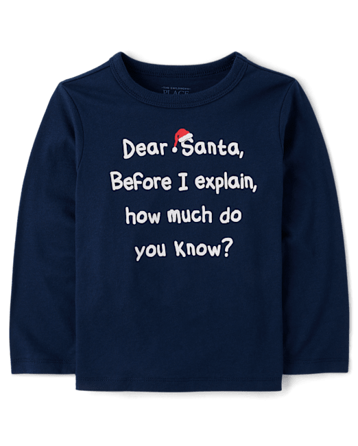 Baby And Toddler Boys Dear Santa Graphic Tee The Children`s Place