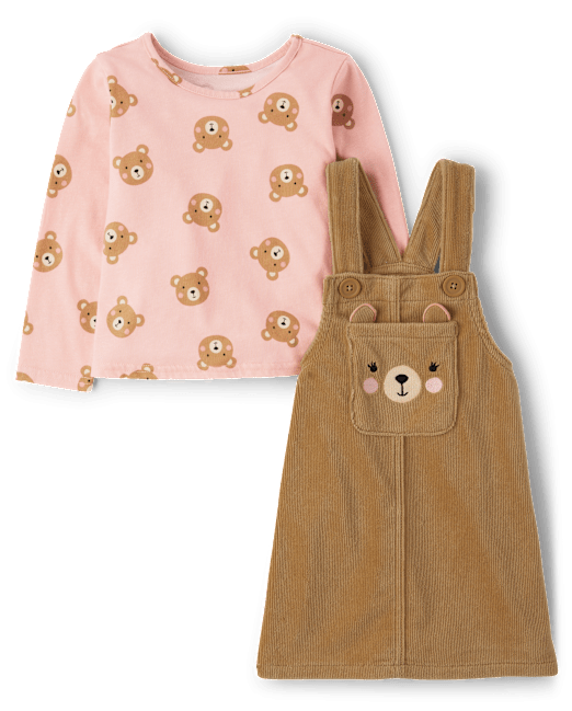 Toddler Girls Bear Skirtall 2-Piece Outfit Set The Children`s Place