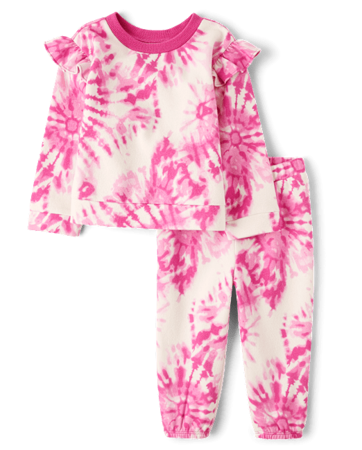 Toddler Girls Tie Dye Fleece 2-Piece Outfit Set The Children`s Place