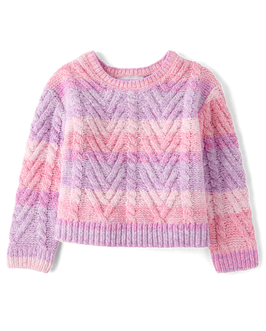 Toddler Girls Rainbow Ombre Chenille Sweater The Children`s Place