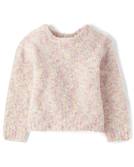 Toddler Girls Rainbow Fuzzy Sweater The Children`s Place