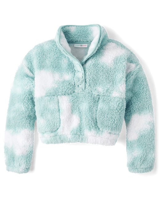 Tween Girls Sherpa Half Snap Pullover The Children`s Place