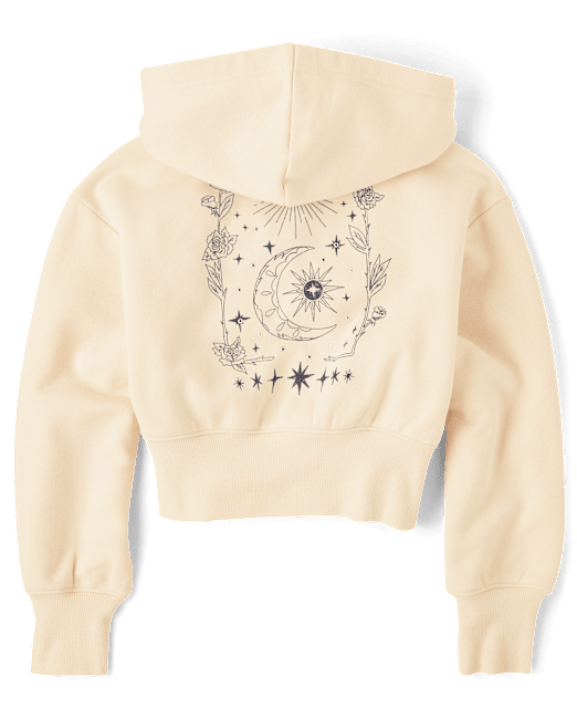 Tween Girls Fleece Cropped Zip Up Hoodie The Children`s Place