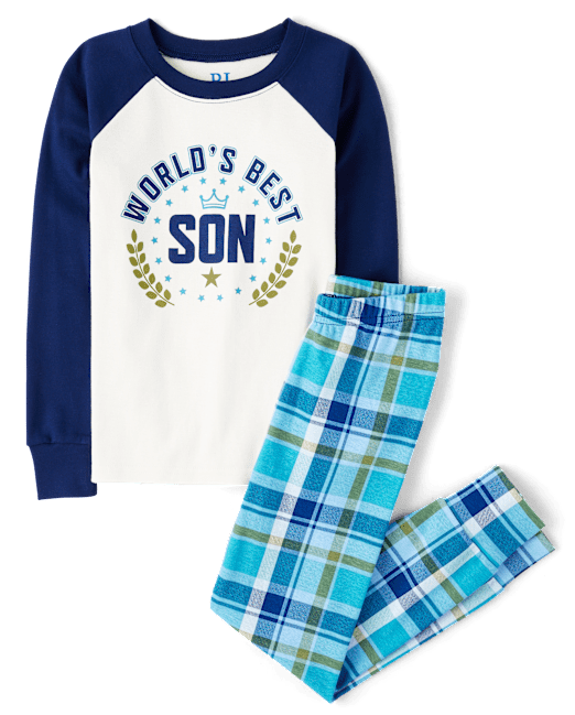 Boys World's Best Son Snug Fit Cotton Pajamas The Children`s Place