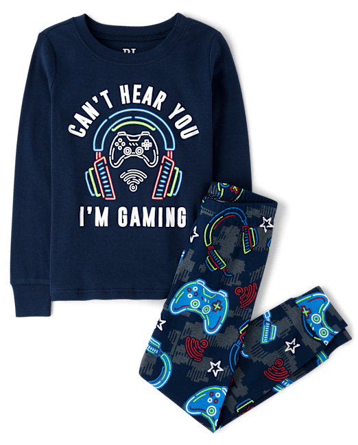 Boys Glow Gamer Snug Fit Cotton Pajamas The Children`s Place