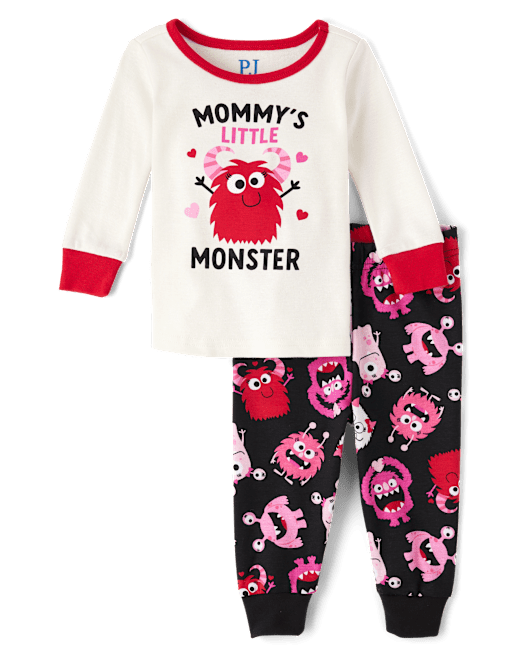 Baby And Toddler Girls Mommy's Monster Snug Fit Cotton Pajamas The Children`s Place