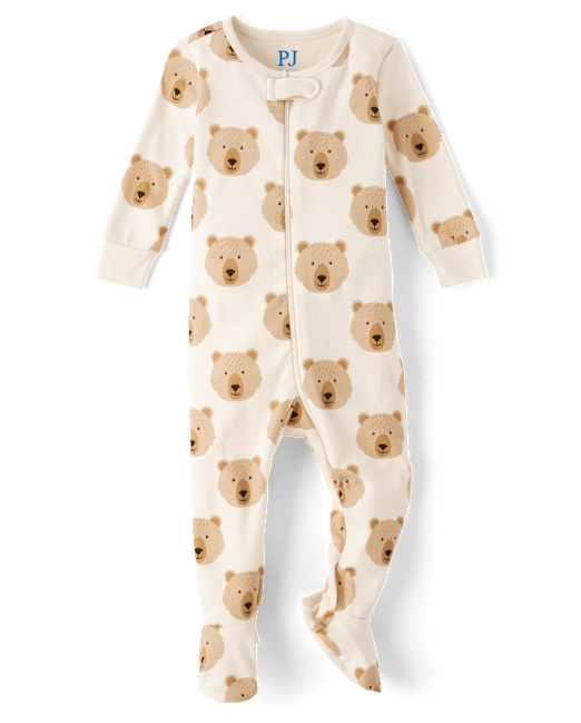 Unisex Baby And Toddler Bear Snug Fit Cotton Footed One Piece Pajamas The Children`s Place