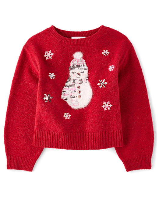 Girls Sequin Graphic Sweater The Children`s Place