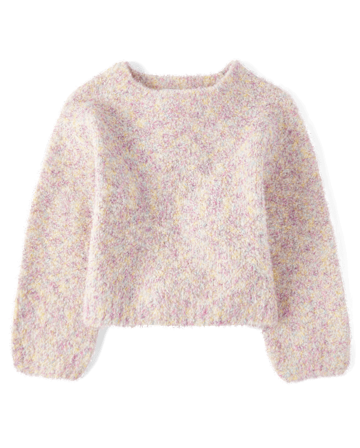 Girls Rainbow Eyelash Sweater The Children`s Place